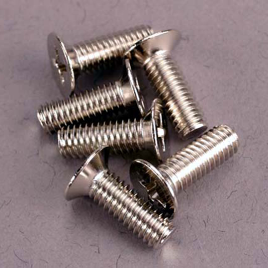 Screws, 4x12mm Countersunk Machine (100-degree) (6)