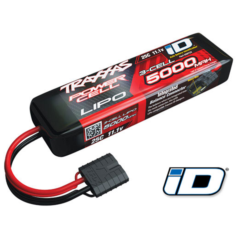 3 Cell 5000mAh 11.1V 25C Lipo , w/TRA ID: 2872X