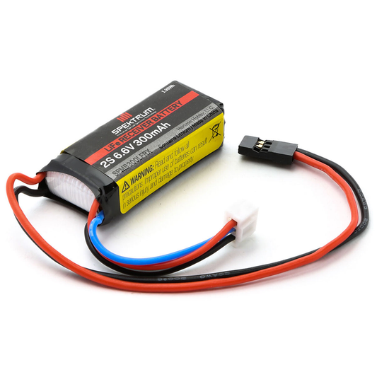 2 Cell 300mAh 6.6V LiFe Receiver Battery: Universal Receiver