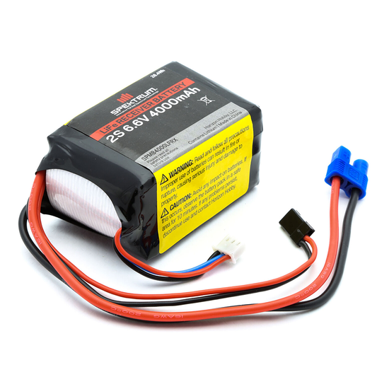 2 Cell 4000mAh 6.6V 15C Smart LiFe Rx Pack w/IC3 & Servo Connector