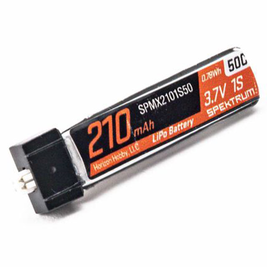 1 Cell 210mAh 3.7V 50C LiPo; JST PH1.25mm Connector