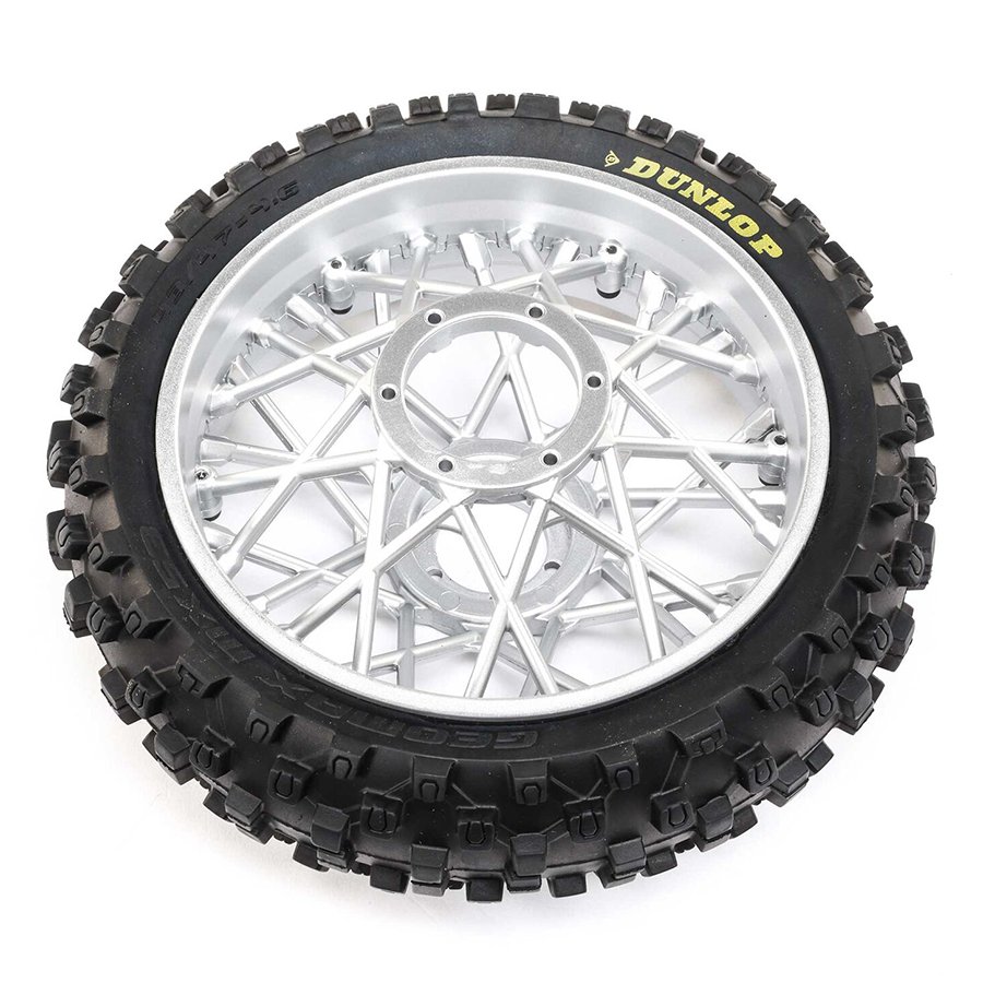 Dunlop MX53 Rear Tire Mounted, Chrome: PM-MX