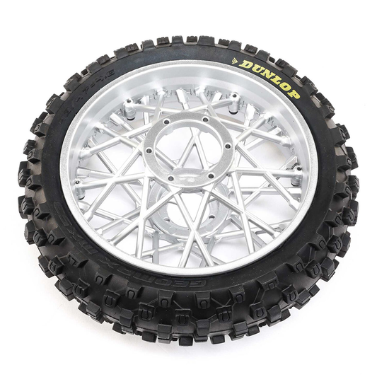 Dunlop MX53 Rear Tire Mounted, Chrome: PM-MX