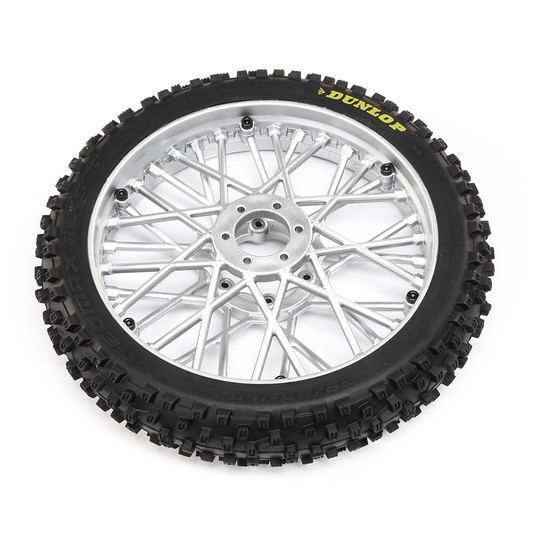 Dunlop MX53 Front Tire Mounted, Chrome: PM-MX