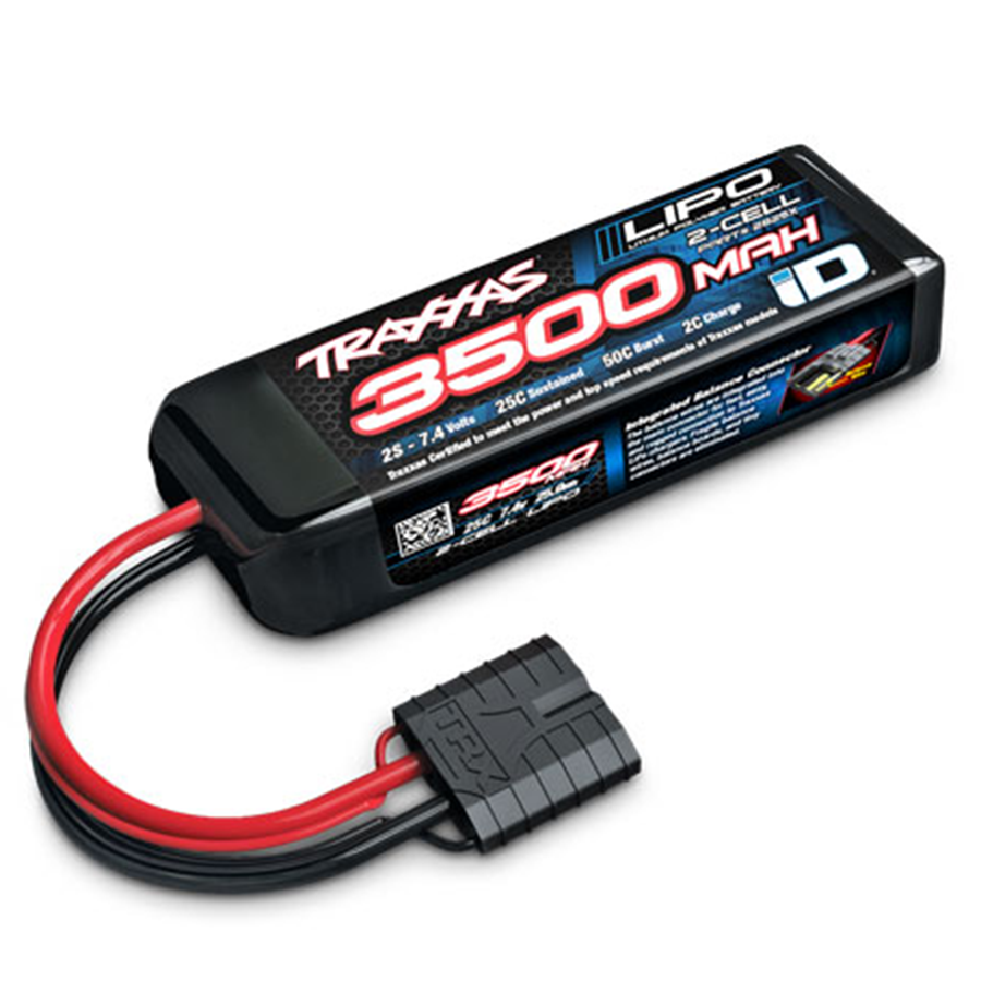 2 Cell 3500mAh 7.4V 25C LiPo iD® Battery: 2825X Mini Maxx