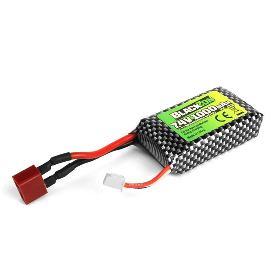 2 Cell 1000mAh 7.4V LiPo Battery; T-Plug Slyder