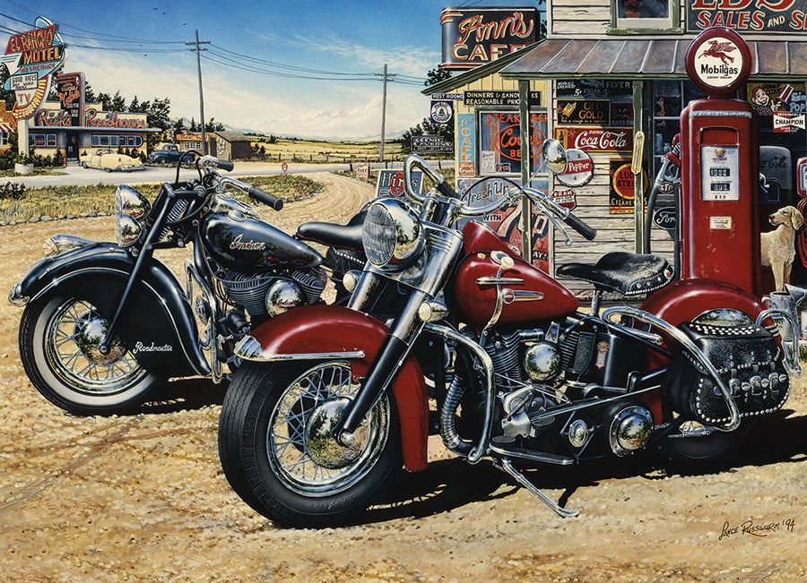 Two For The Road Vintage Motorcycles 1000pc Puzzle