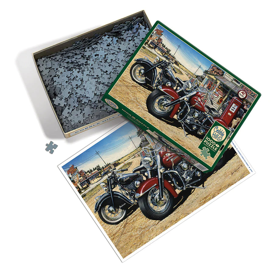 Two For The Road Vintage Motorcycles 1000pc Puzzle