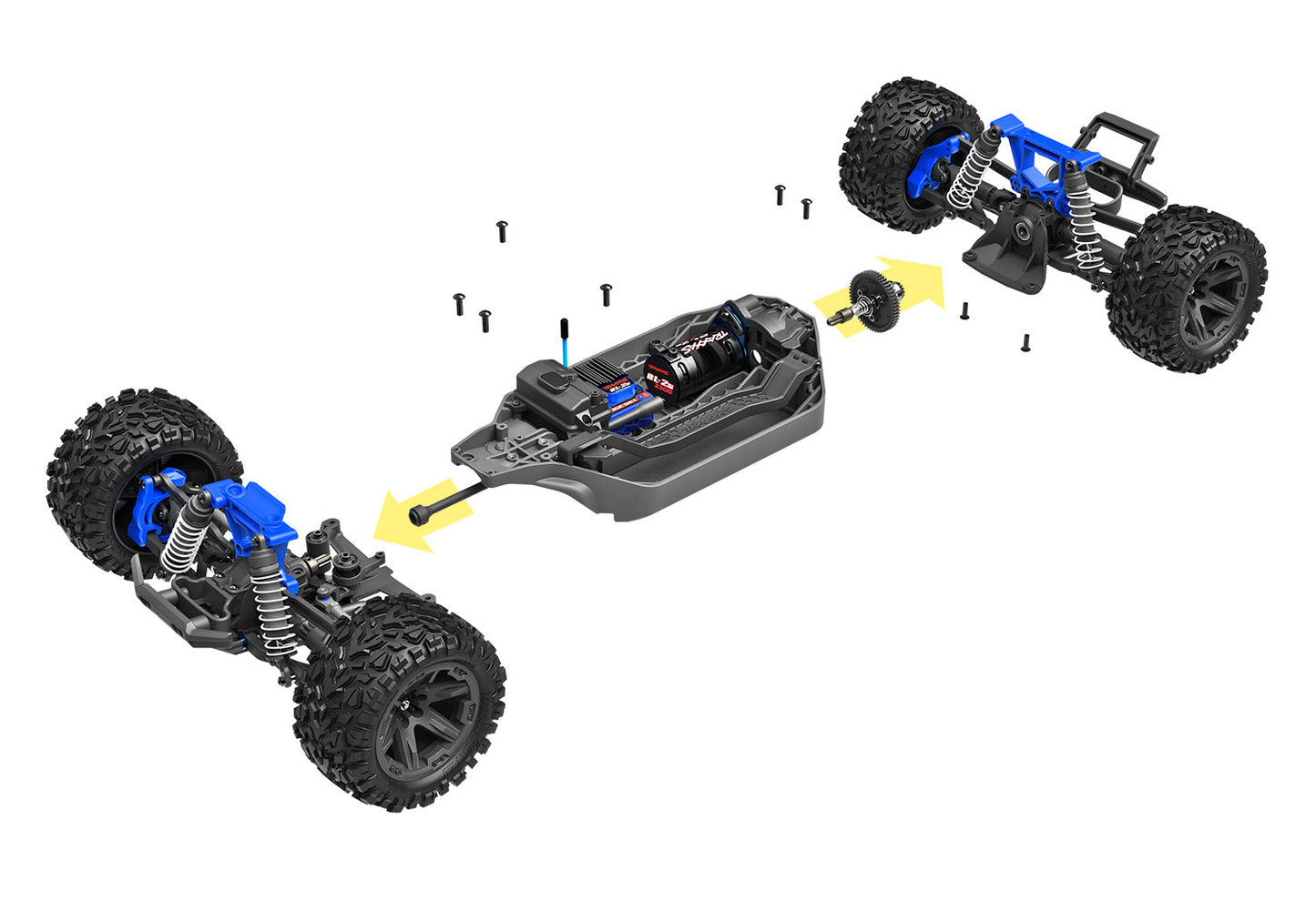 1/10 Rustler 4x4, 4WD, SCT, RTR: Blue