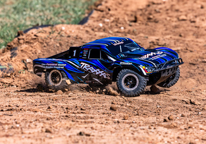 1/10 Slash 4x4 VXL HD, Brushless, SCT, RTR: Blue