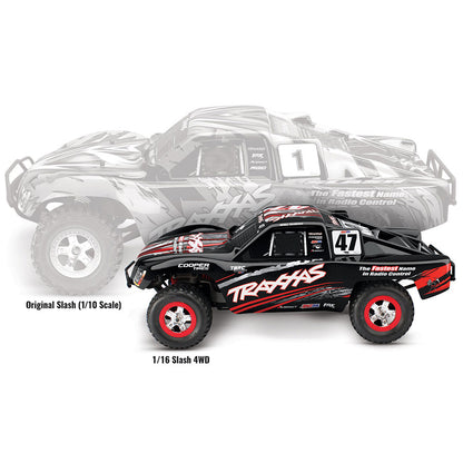 1/16 Slash: 4X4 Short Course Truck w/USB-C: Black