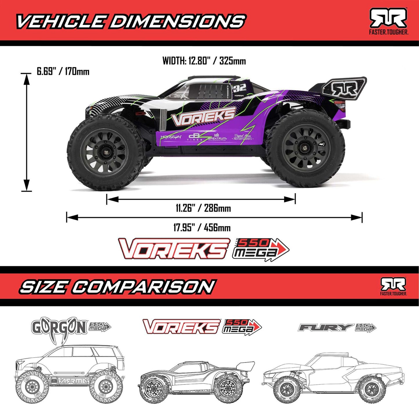 1/10 VORTEKS 2wd w/battery & charger Orange