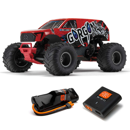 1/10 GORGON 4X2 Monster Truck (Includes battery & charger): Red