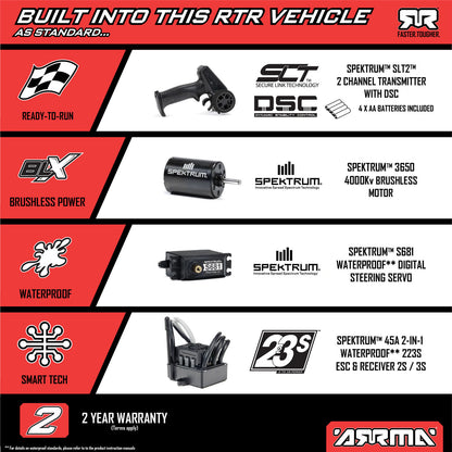 1/10 FURY 2wd 223S BLX Brushless RTR: Green