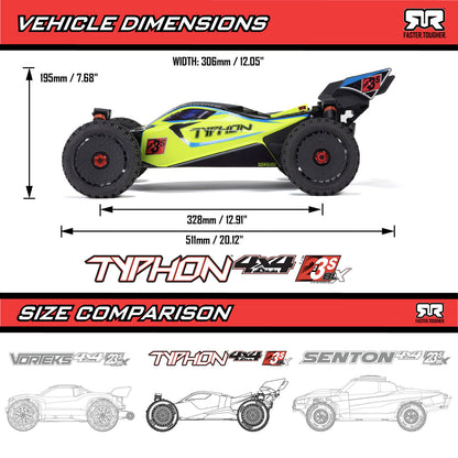 1/8 TYPHON 223S 4X4 Buggy RTR (Requires battery & charger): Green