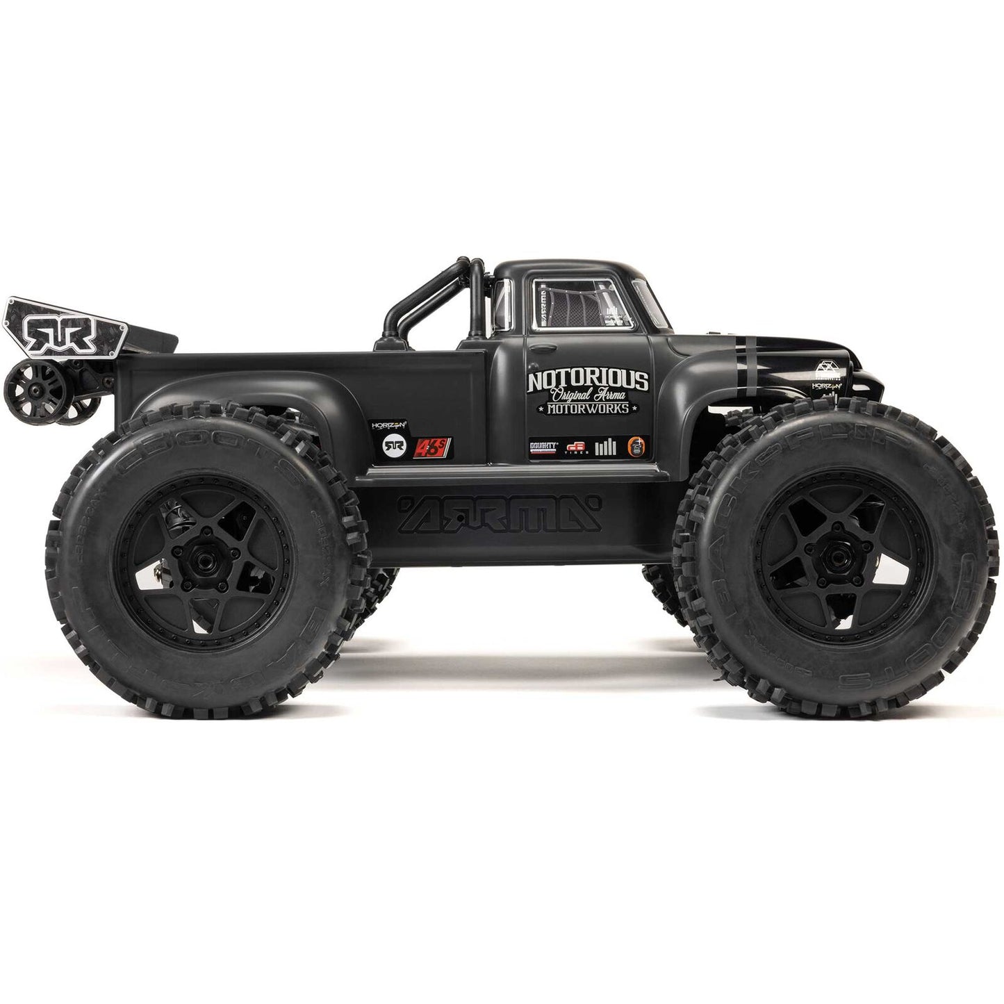 1/8 Notorious 6S, 4WD, BLX V6 Stunt Truck  (Requires battery & charger): Black