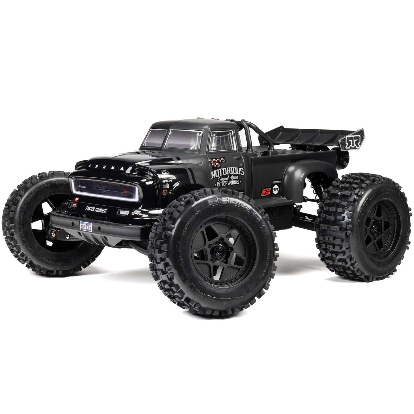 1/8 Notorious 6S, 4WD, BLX V6 Stunt Truck  (Requires battery & charger): Black