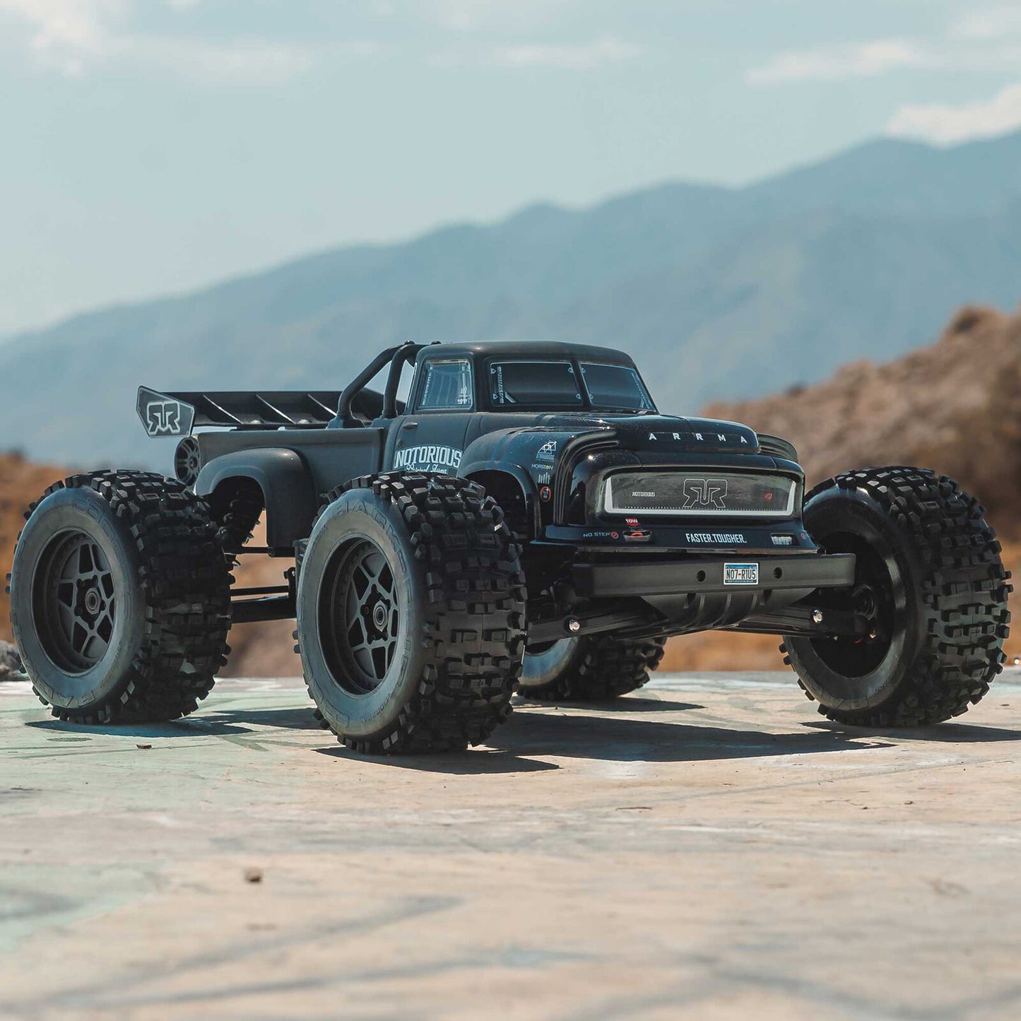 1/8 Notorious 6S, 4WD, BLX V6 Stunt Truck  (Requires battery & charger): Black