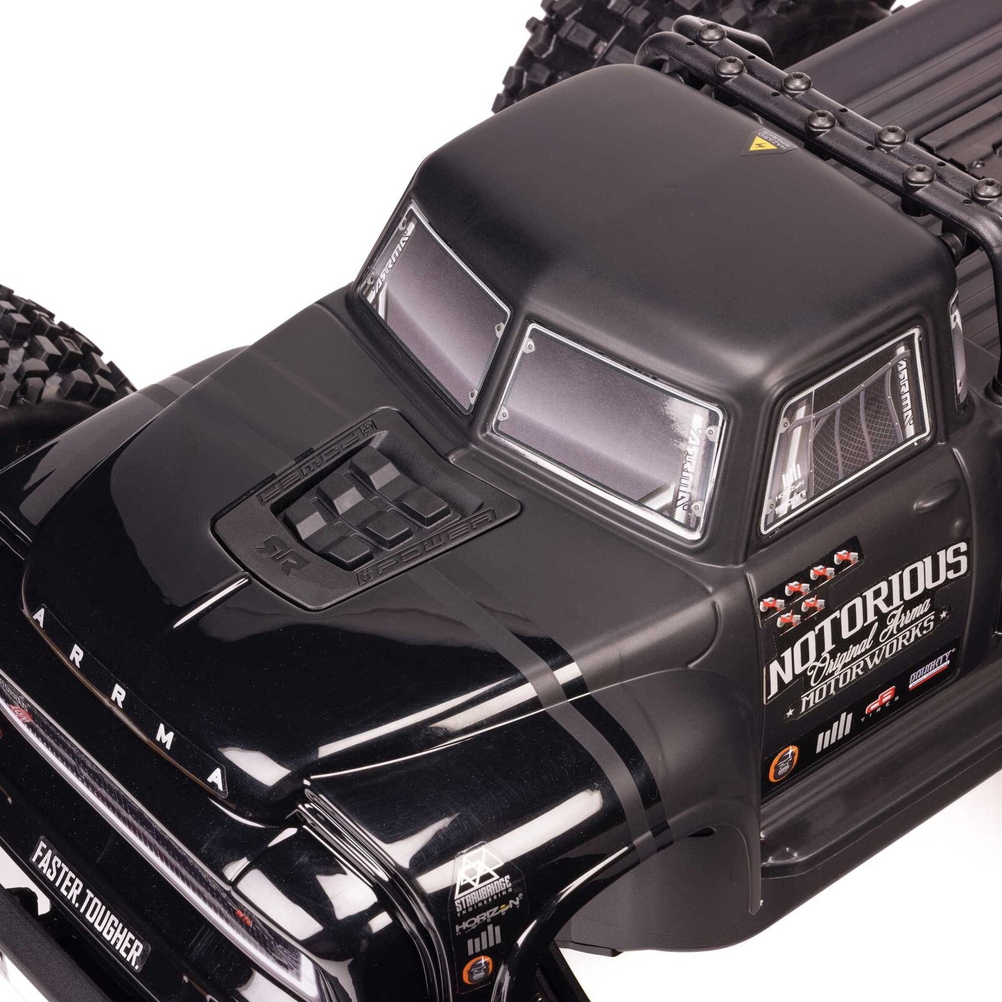 1/8 Notorious 6S, 4WD, BLX V6 Stunt Truck  (Requires battery & charger): Black