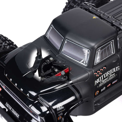 1/8 Notorious 6S, 4WD, BLX V6 Stunt Truck  (Requires battery & charger): Black