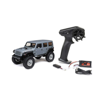 1/24 SCX24 2019 Jeep Wrangler JLU CRC 4WD RTR (Includes batttery & charger): Gray