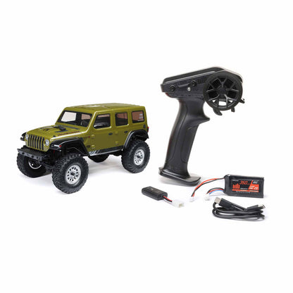 1/24 SCX24 2019 Jeep Wrangler JLU CRC 4WD RTR (Includes batttery & charger): Green