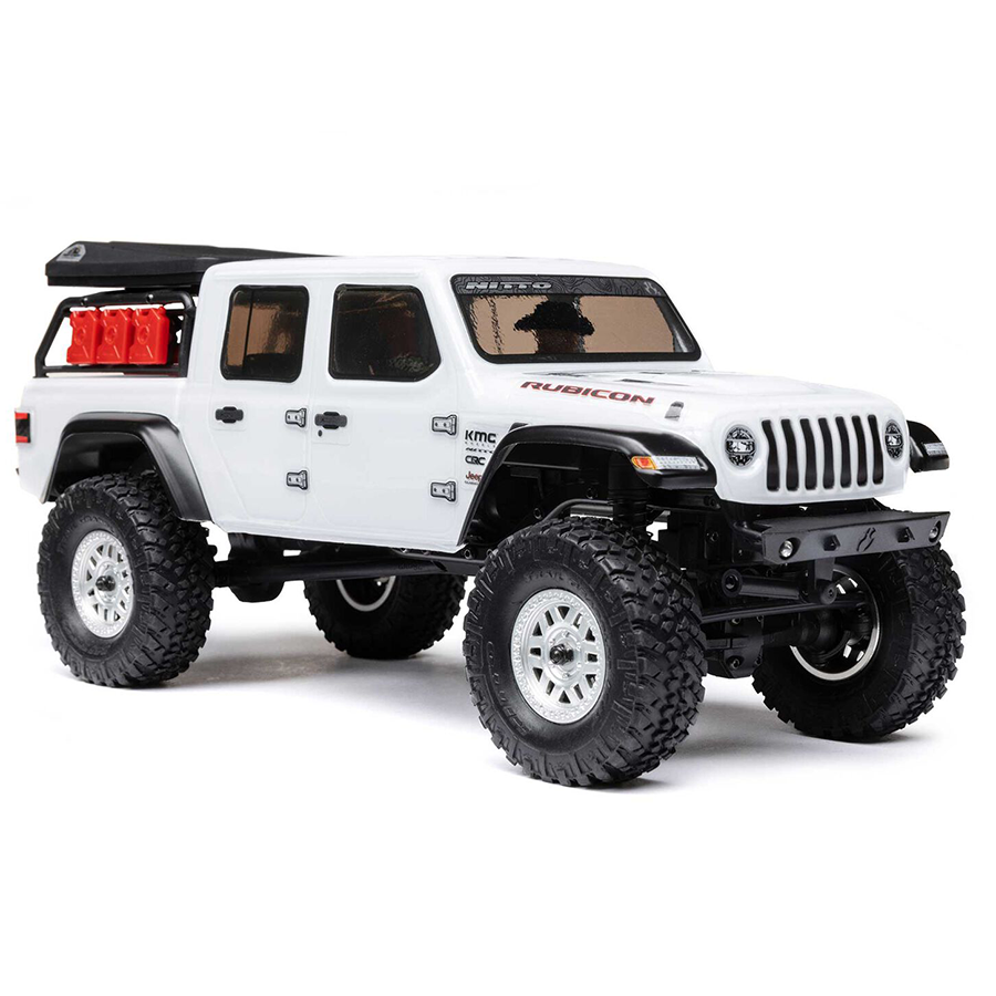 1/24 SCX24 Jeep Gladiator, 4WD, RTR (Includes batttery & charger): White