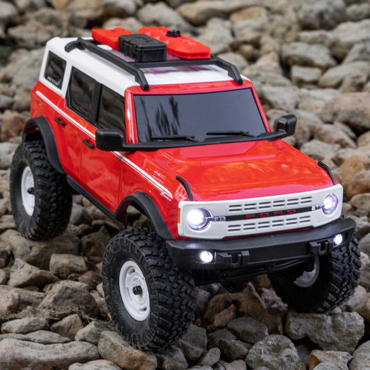 1/24 SCX24 Ford Bronco Heritage Edition 4X4 RTR Brushed Rock Crawler Red (w/Battery & Charger)