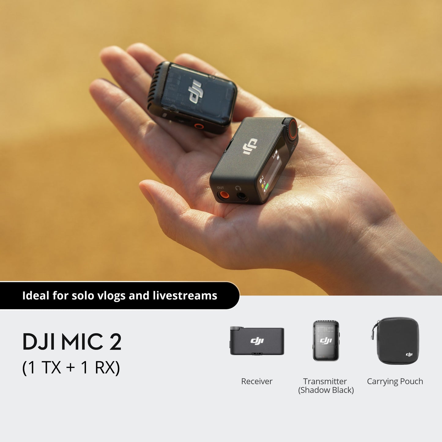 DJI Mic 2 Wireless Microphone Sys/Recorder for Camera & Smartphone