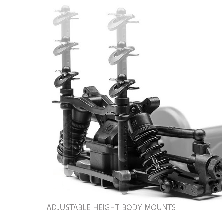 Adjustable height body mounts