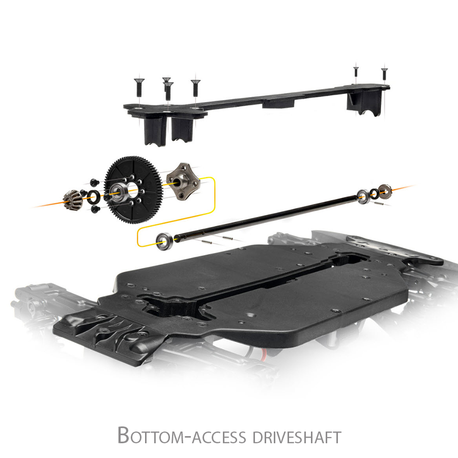 Bottom-access driveshaft