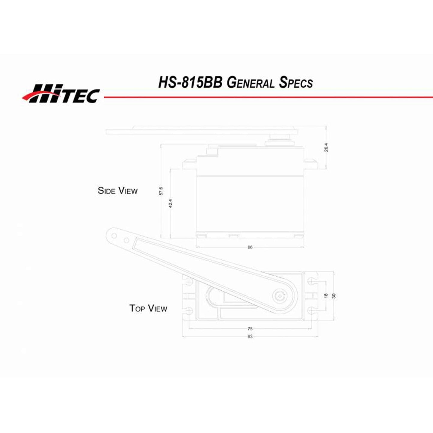 HS-815BB Giant Scale Analog Sail Arm