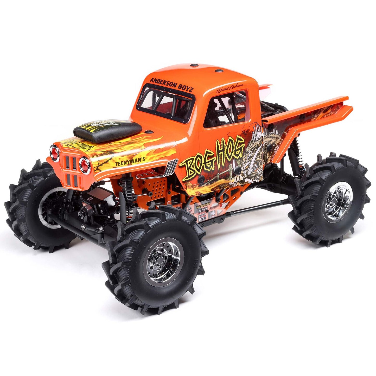 1/10 LMT 4X4 Solid Axle Mega Truck Brushless RTR, Bog Hog (Requires battery & charger) Orange