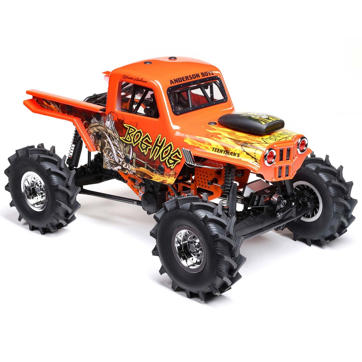 1/10 LMT 4X4 Solid Axle Mega Truck Brushless RTR, Bog Hog (Requires battery & charger) Orange