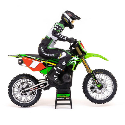 1/4 Promoto-MX Motorcycle RTR Combo, Pro Circuit: Green