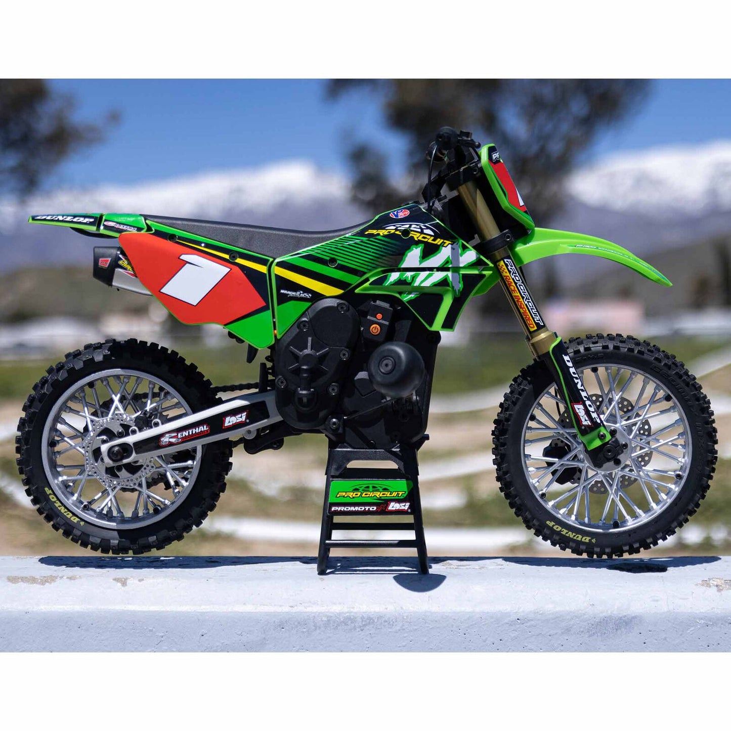 1/4 Promoto-MX Motorcycle RTR Combo, Pro Circuit: Green