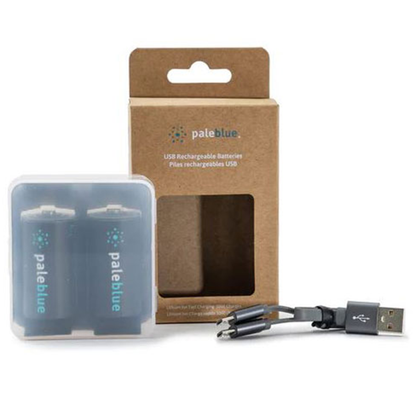 Pale Blue Lithium Ion Rechargeable C  Batteries 2pk