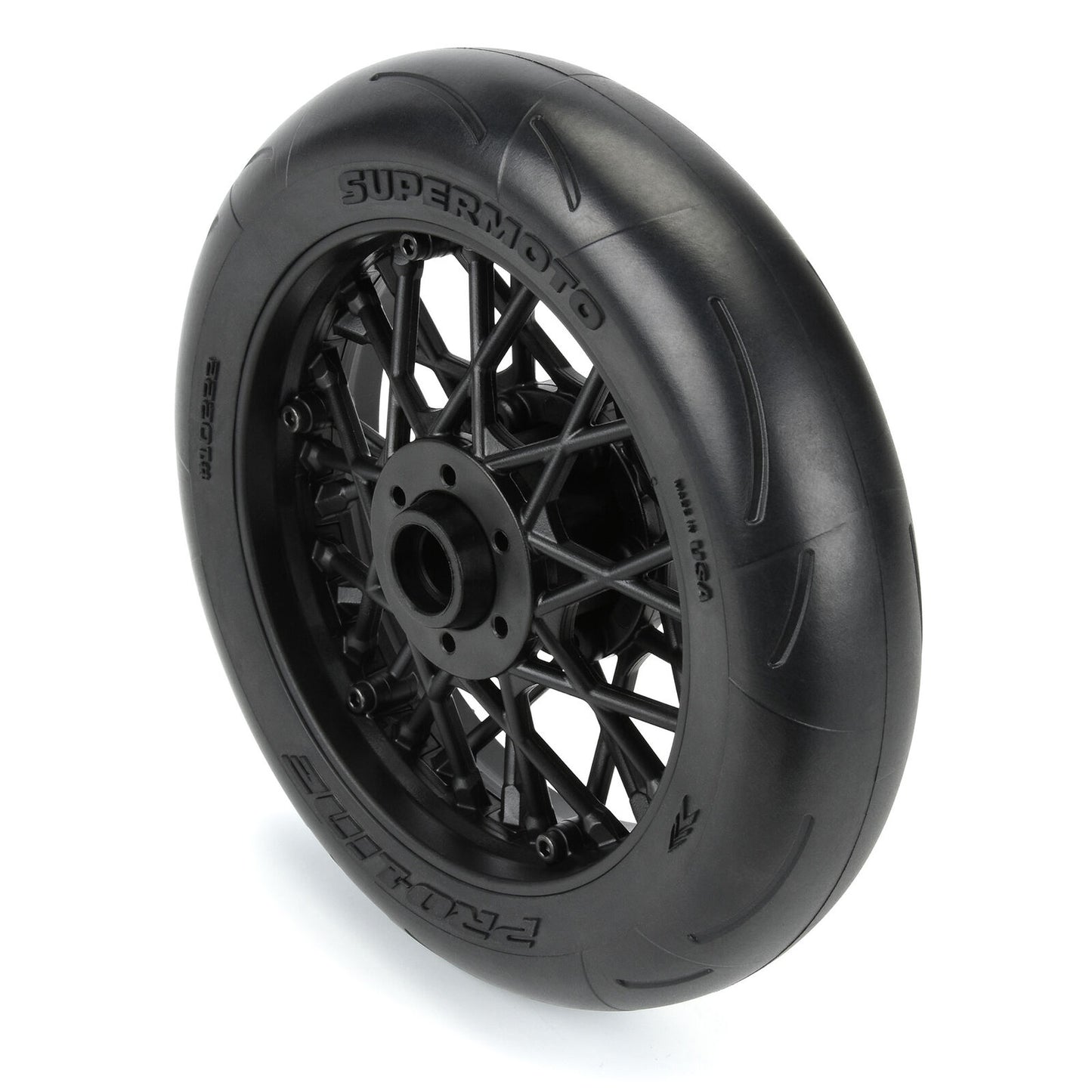 1/4 Supermoto Tire Front MTD Black Wheel: PM-MX