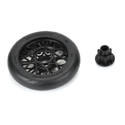 1/4 Supermoto Tire Front MTD Black Wheel: PM-MX