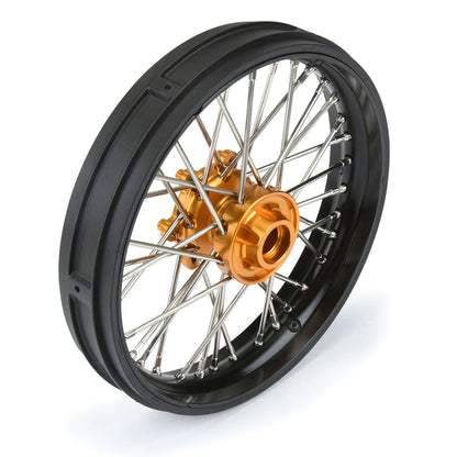 1/4 Pro-Spec Aluminum V2 Bead Front Wheel, Assembled, Black/Gold: Promoto-MX