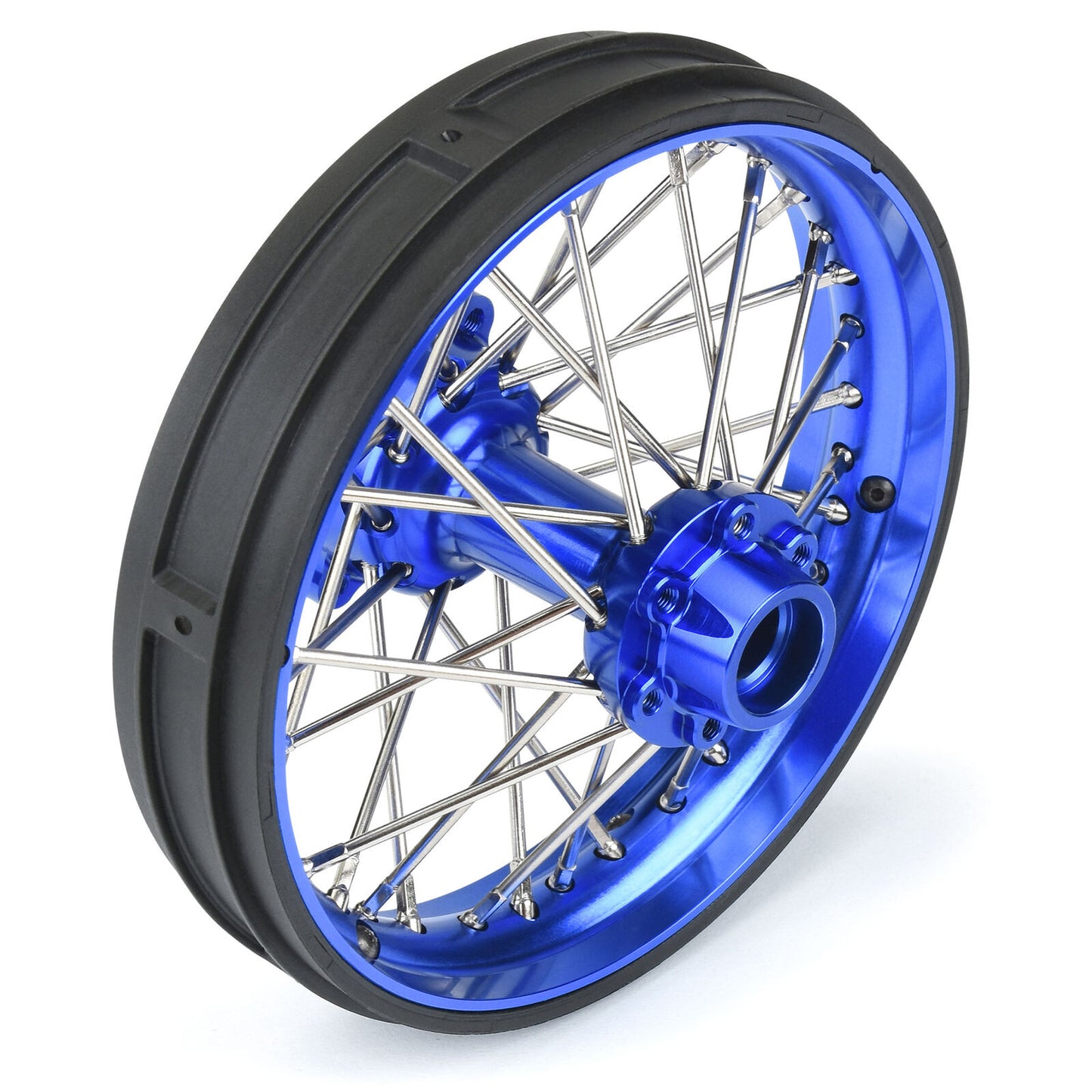 1/4 Pro-Spec Aluminum V2 Bead Rear Wheel, Assembled, Blue: Promoto-MX