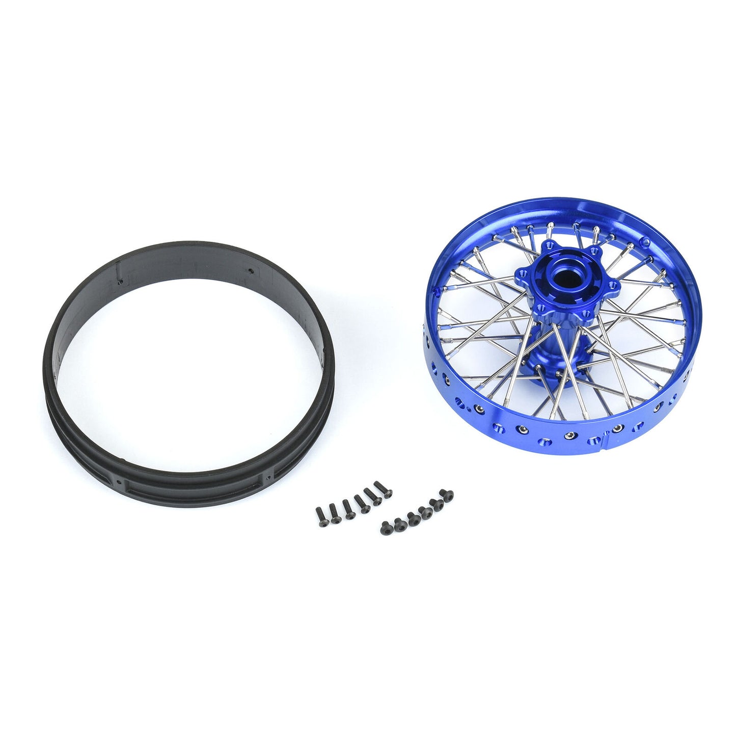 1/4 Pro-Spec Aluminum V2 Bead Rear Wheel, Assembled, Blue: Promoto-MX