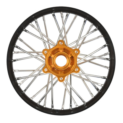 1/4 Pro-Spec Aluminum V2 Bead Rear Wheel, Assembled, Black/Gold: Promoto-MX