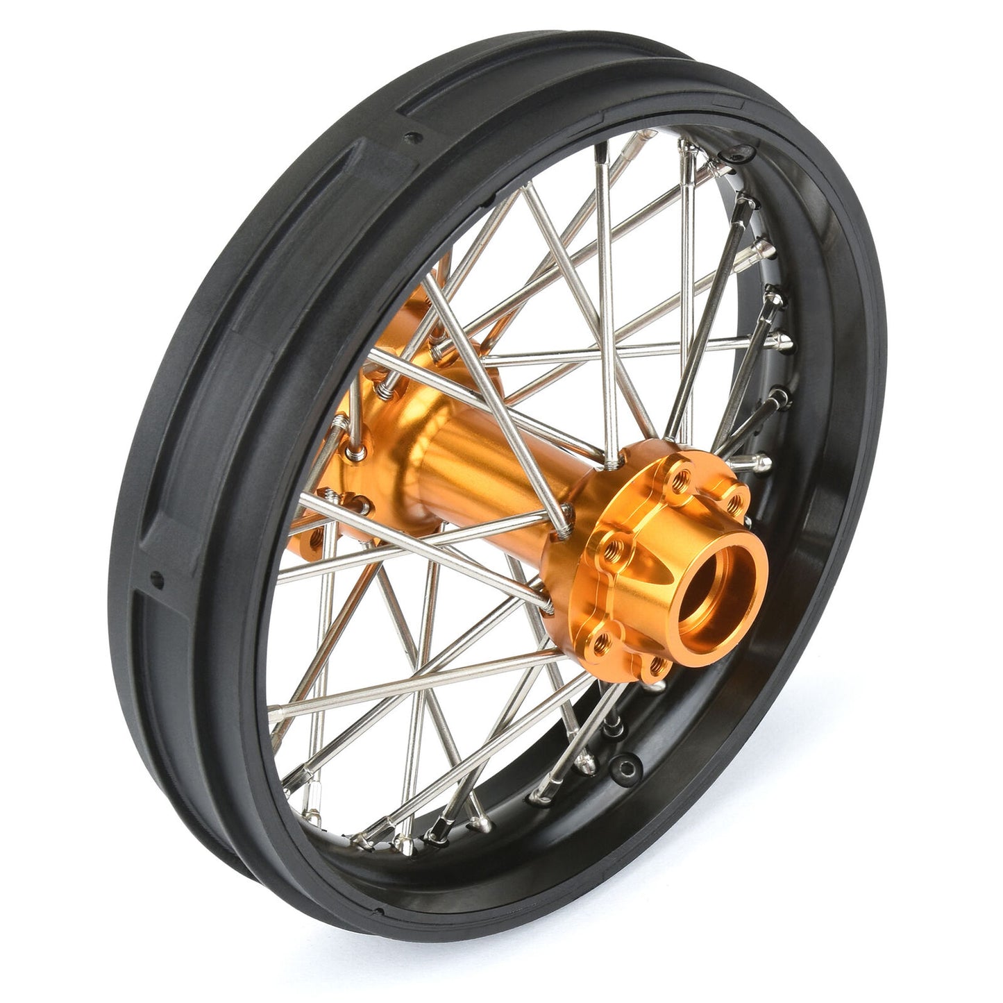 1/4 Pro-Spec Aluminum V2 Bead Rear Wheel, Assembled, Black/Gold: Promoto-MX