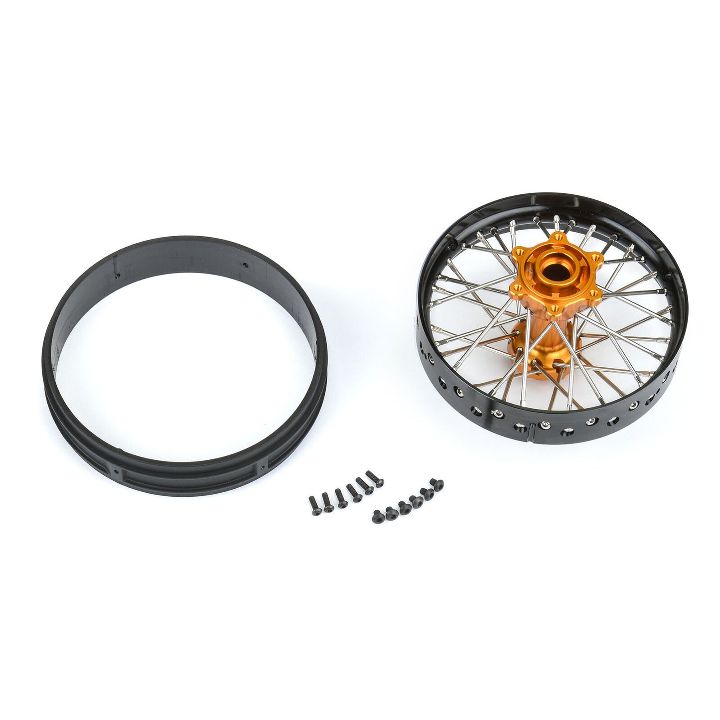 1/4 Pro-Spec Aluminum V2 Bead Rear Wheel, Assembled, Black/Gold: Promoto-MX