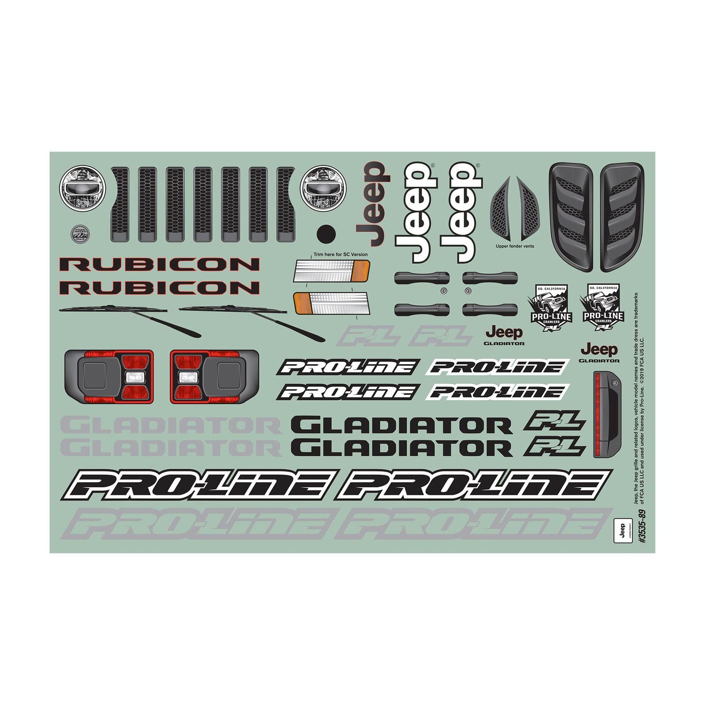 Body Clear 1/10 Jeep Gladiator Rubicon : SCT, MT