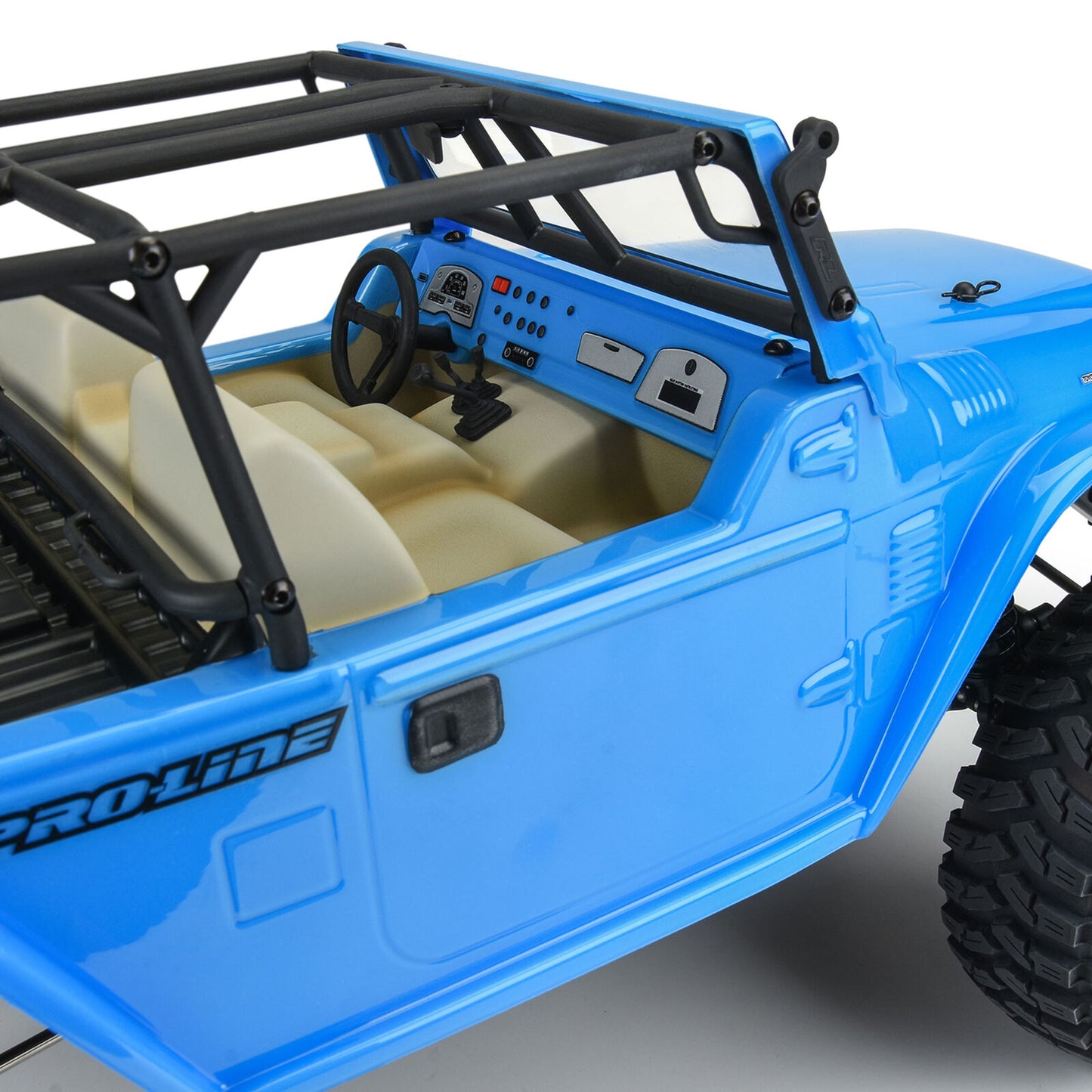 1979 Toyota Land Cruiser FJ40 Clear Body with Trail Cage & Scale Molded Accessories for 12.3"" (313m