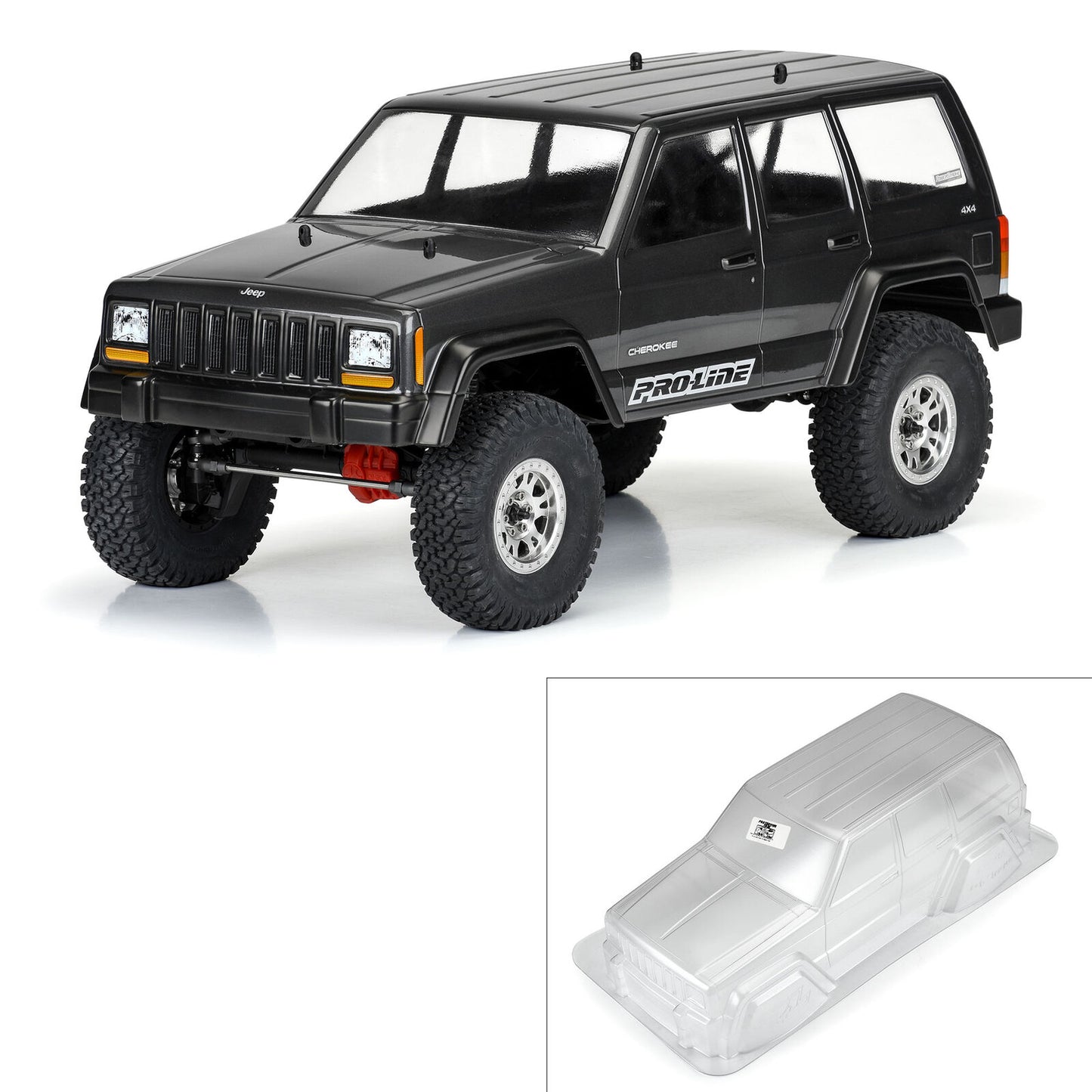 2001 Jeep Cherokee Clear Body for 12.3” (313mm) Wheelbase Scale Crawlers