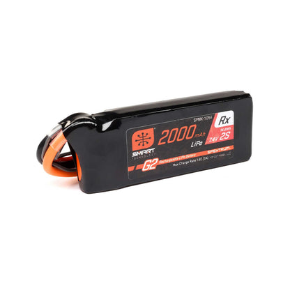 2 Cell 2000mAh 7.4V Smart G2 LiPo Rx Battery IC3