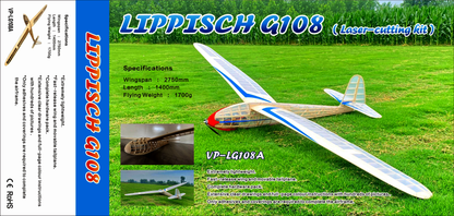 Lippisch G108 2750mm 108" Glider or Electric